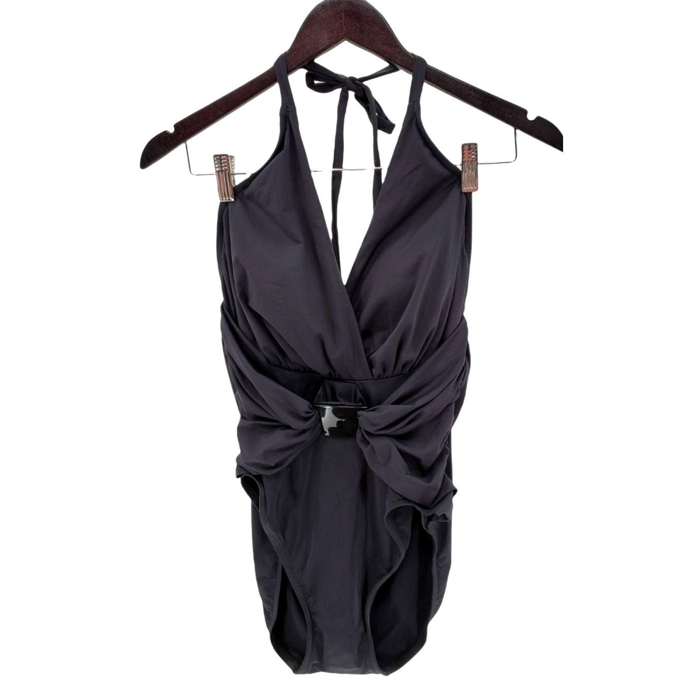 MAGICSUIT Swimwear Angelina Plunging V-neck Belted One-piece