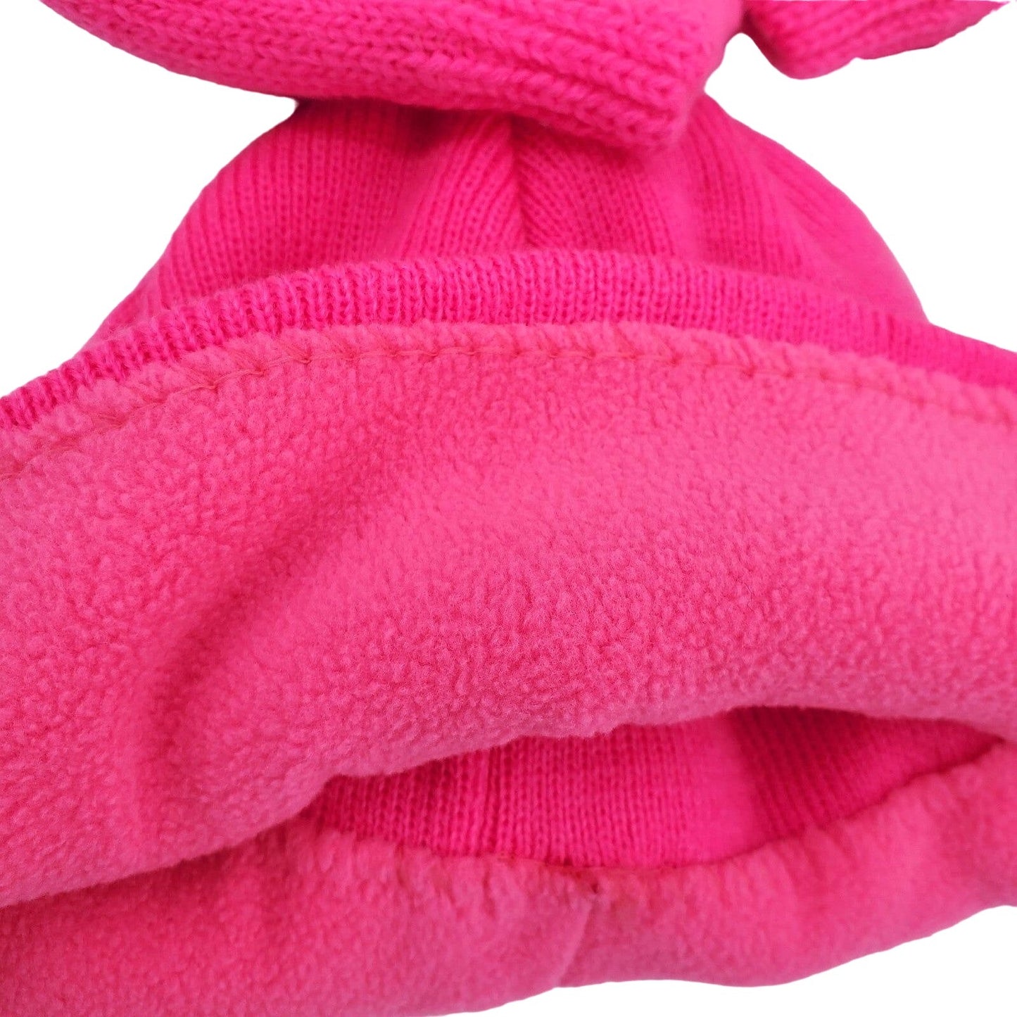 Girls CHAMPION Beanie & Mittens warm Winter 2-piece Set Neon Pink