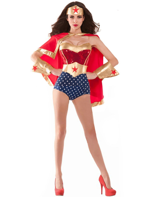 Super Girl 5-piece Set Cosplay Sexy Adult Halloween Costume Outfit