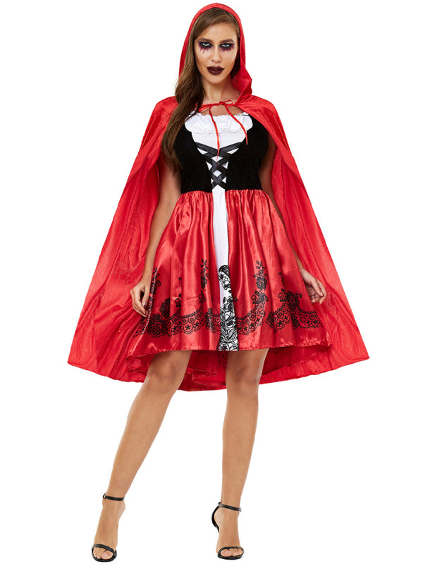 LITTLE RED RIDING HOOD Cosplay Sexy Adult Halloween Costume 2-piece set