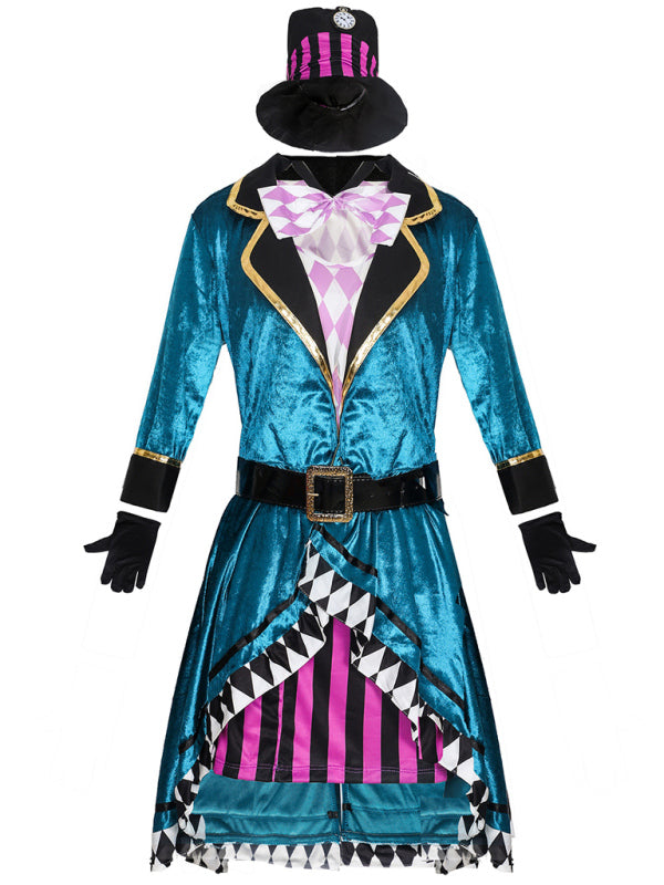 6-piece Miss Hatter Cosplay Sexy Adult Magician Halloween Costume Set