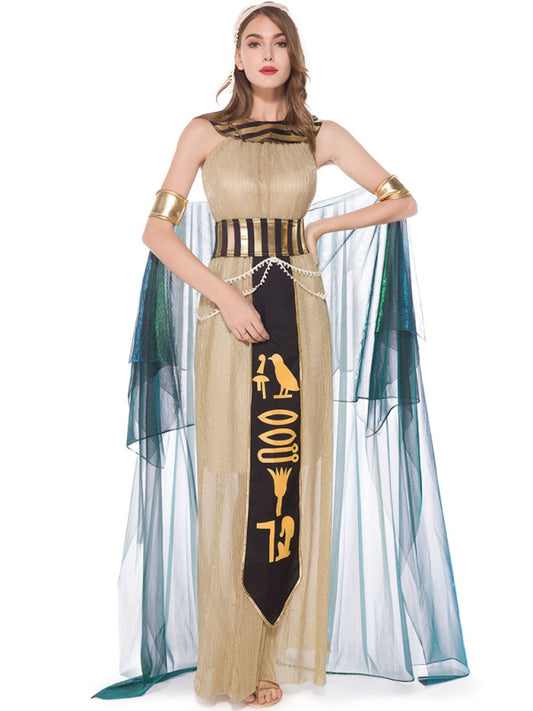 EGYPTIAN Goddess Queen Sexy Adult Women Halloween Costume Cosplay 5-piece set