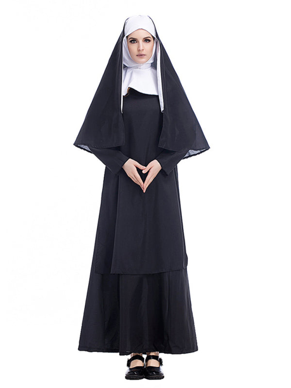 NUN Religious Catholic Cosplay Adult Women's Halloween Costume Modest