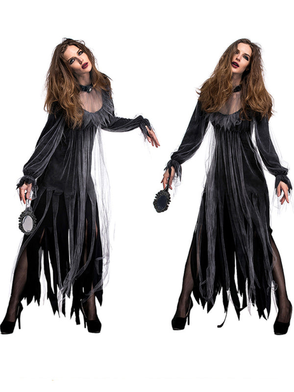 Ghost Bride Vampire Dead Demon Cosplay Dress Adult Woman's Halloween Costume