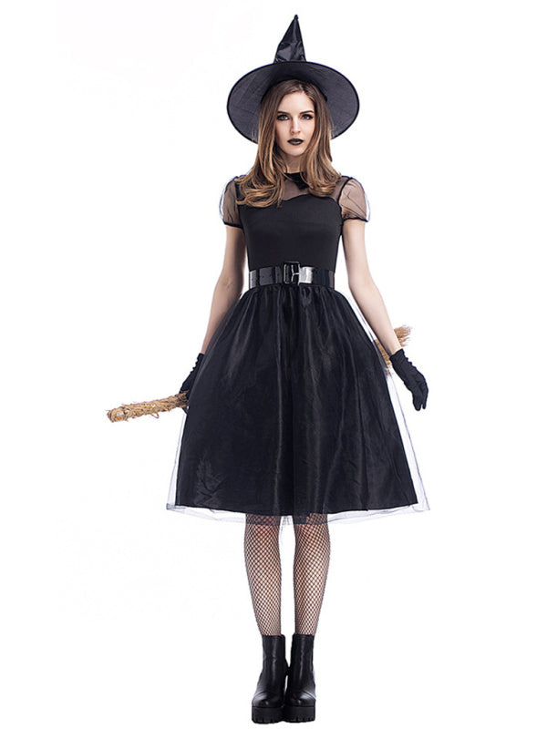 DARK WITCH Modest Adult Halloween Costume Dress Goth Spooky