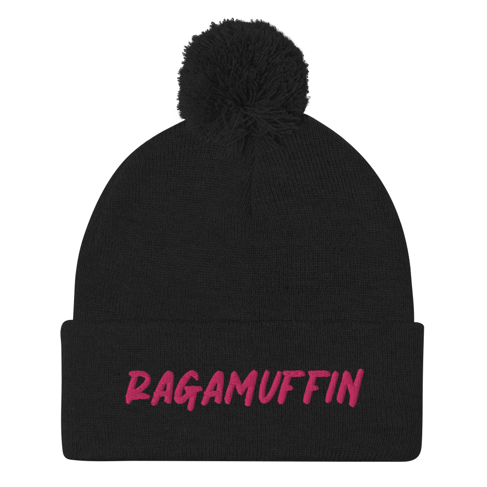 Ragamuffin Beanie with Pom Pom Winter Hat